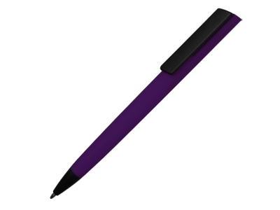 Ручка пластиковая soft-touch шариковая «Taper», черный, фиолетовый, soft touch