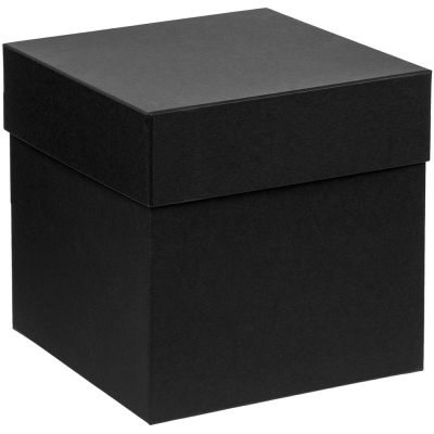 Коробка Cube, S, черная, черный, картон