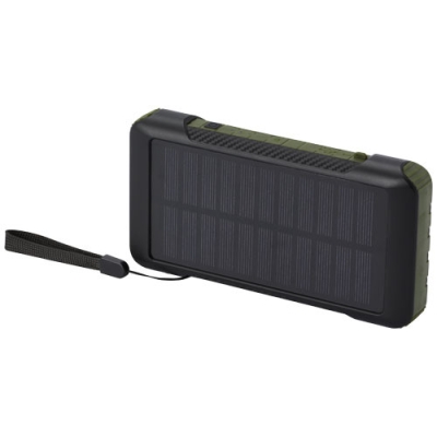 Soldy портативное зарядное устройство емкостью 10 000 мАч на солнечной батарее, с динамо-машиной, из переработанной пластмасс, зеленый