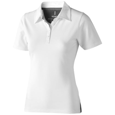 Markham женская эластичная футболка-поло с коротким рукавом, белый