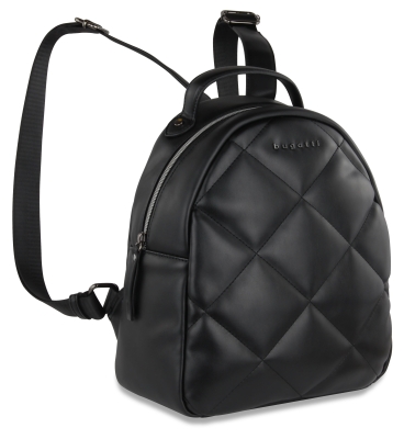 Рюкзак женский BUGATTI Cara, чёрный, полиуретан, 25,5х11х27,5 см, 7 л, черный