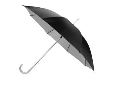 Зонт-трость «Майорка», черный, серебристый, металл, нейлон