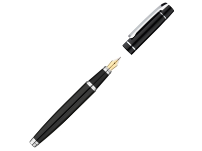 Ручка металлическая перьевая «VIP F» с зеркальной гравировкой, черный, металл
