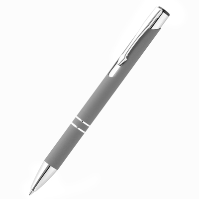 Ручка металлическая Molly софт-тач, серая, серый