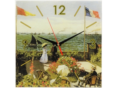Часы настенные «Моне. Сад в Сент-Андрес» , зеленый, стекло