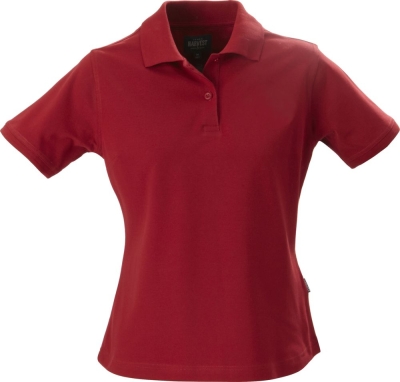 Рубашка поло стретч женская Albatross, красная, красный, плотность 200 г/м²; пике, хлопок 95%; эластан 5%