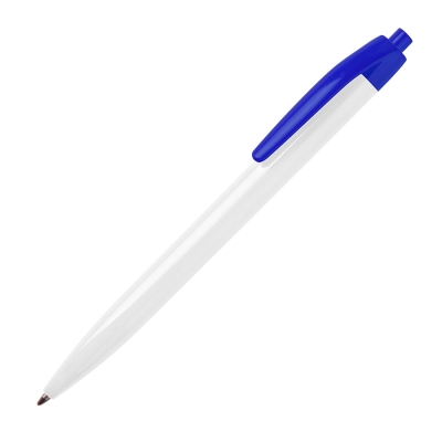 N8, ручка шариковая, белый/синий, пластик, белый, синий, пластик