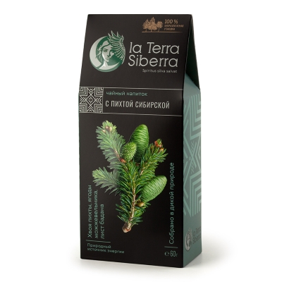 Чайный напиток со специями из серии "La Terra Siberra" с пихтой сибирской 60 гр., зеленый, черный, чай