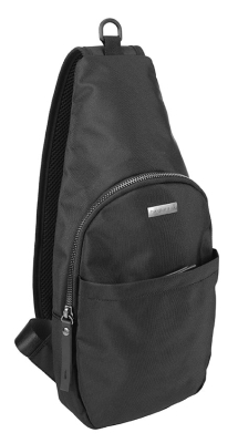 Рюкзак с одним плечевым ремнем BUGATTI Contratempo, чёрный, нейлон, 18х6х38 см, черный