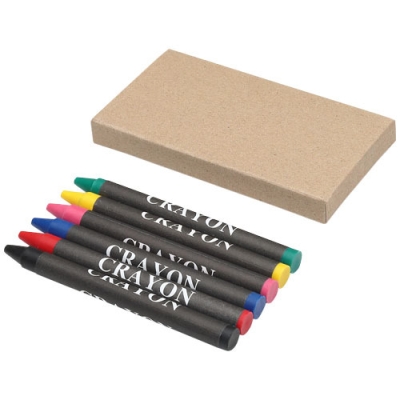 Набор из 6 восковых карандашей, картон