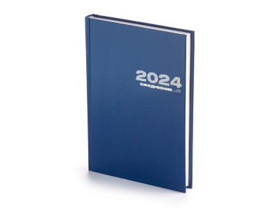 Ежедневник А5 датированный «Бумвинил» на 2024 год, синий, картон