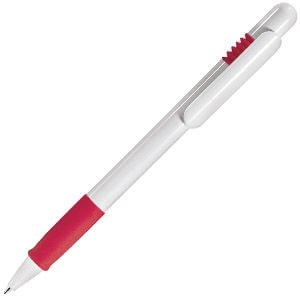DUNE GRIP, ручка шариковая, красный/белый, пластик, белый, красный, пластик