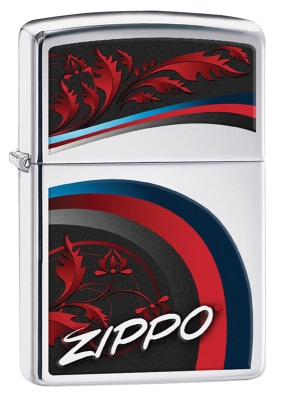 Зажигалка ZIPPO Classic с покрытием High Polish Chrome, латунь/сталь, серебристая, 38x13x57 мм, разноцветный