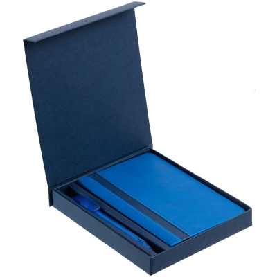 Коробка Shade под блокнот и ручку, синяя, синий, картон