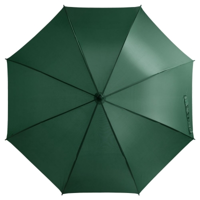 Зонт-трость Promo, темно-зеленый, зеленый, купол - полиэстер; ручка - пластик