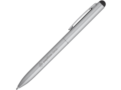 Алюминиевая шариковая ручка со стилусом «WASS TOUCH», серебристый, алюминий