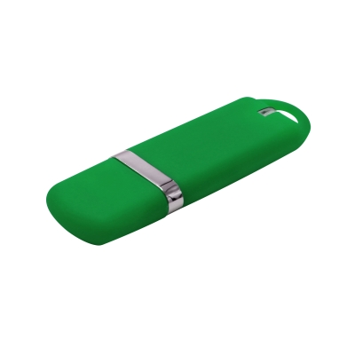 Флешка Shape с покрытием Софт Тач, 16 Гб, зеленая, зеленый