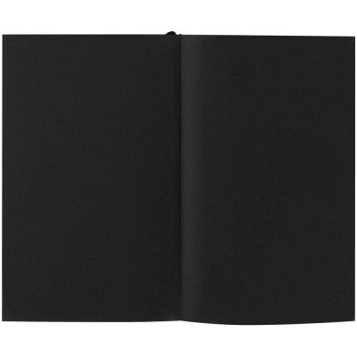 Ежедневник Flat Mini, недатированный, иссиня-черный, черный, soft touch