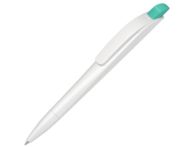 Ручка шариковая пластиковая «Stream», белый, бирюзовый, пластик