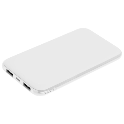 Внешний аккумулятор Uniscend Half Day Compact 5000 мAч, белый, белый, пластик; покрытие софт-тач