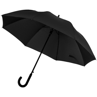 Зонт-трость Trend Golf AC, черный, черный, стеклопластик; ручка - пластик, купол - эпонж; каркас - сталь
