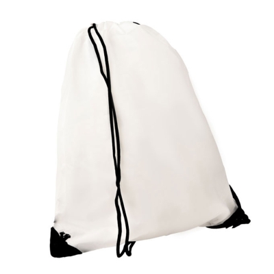 Рюкзак "Promo"; белый; 33х38,5х1см; полиэстер; шелкография, белый, полиэстер 100% 190d