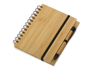 Блокнот «Bamboo tree» с ручкой, бежевый, бамбук, бумага