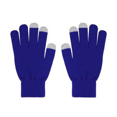 Перчатки женские для работы с сенсорными экранами, синие#, синий, акрил