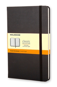Блокнот Moleskine CLASSIC QP060 Large 130х210мм 240стр. линейка твердая обложка черный