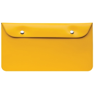 Бумажник дорожный "HAPPY TRAVEL", желтый, 23.5*12.5 см, ПВХ, шелкография, желтый, pvc-материал