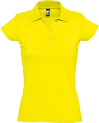 Рубашка поло женская Prescott Women 170, желтая (лимонная), желтый, джерси; хлопок 100%, плотность 170 г/м²
