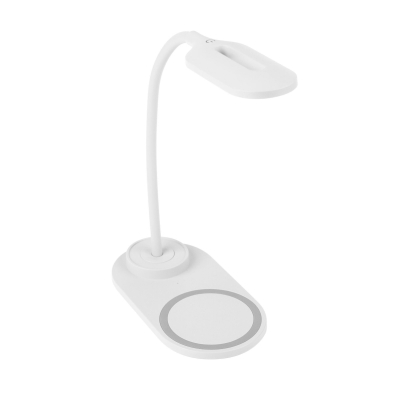 Настольный светильник с беспроводной ЗУ Rombica LED Bench, белый, белый, пластик