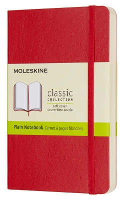 Блокнот Moleskine CLASSIC SOFT QP613F2 Pocket 90x140мм 192стр. нелинованный мягкая обложка красный