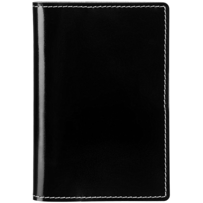 Обложка для паспорта Cover, черная, черный, кожа