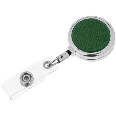 Ретрактор Devon, темно-зеленый, зеленый, металл, кожзам