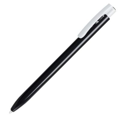 ELLE, ручка шариковая, черный/белый, пластик, черный, белый, пластик