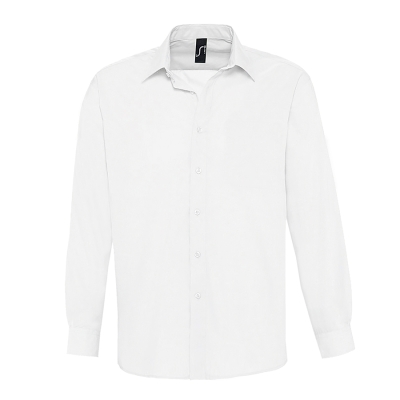 Рубашка мужская "Baltimore", белый_S, 65% полиэстер, 35% хлопок, 95г/м2, белый, 65% полиэстер, 35%хлопок, плотность  95 г/м², смесовый поплин