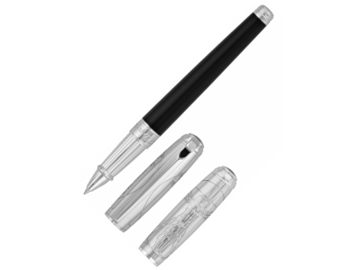 Ручка-роллер «VITRUVIAN MAN PREMIUM», черный, серебристый, металл