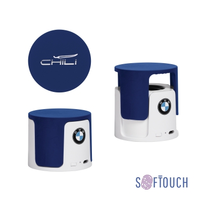Беспроводная Bluetooth колонка "Echo", покрытие soft touch, синий, пластик/soft touch/металл