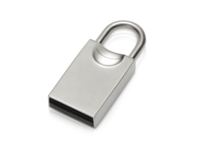 USB-флешка 2.0 на 16 Гб «Lock», серебристый, металл