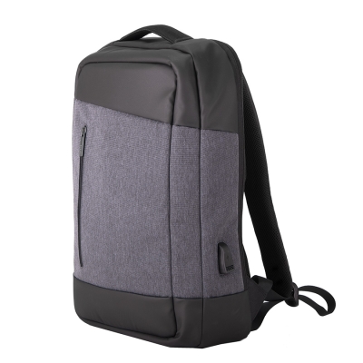 Рюкзак "Hemming", темно-серый/черный, 45х33х14 см, осн. ткань:100% полиэстер, подкладка: 100% п-тр, темно-серый, черный, полиэстер