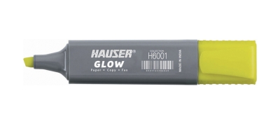 Текстовыделитель Hauser Glow, цвет желтый, желтый, пластик