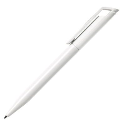 Ручка шариковая ZINK, белый, пластик, белый, пластик