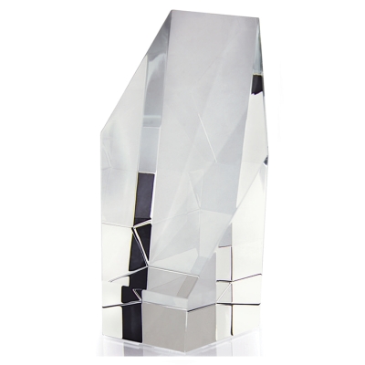 Кристалл "Шестиугольник"; прозрачный; 7,2х6,6х12,5 см; стекло; лазерная гравировка, прозрачный