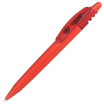 X-8 FROST, ручка шариковая, фростированный красный, пластик, красный, пластик