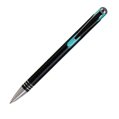 Шариковая ручка Bello, черная/аква, черный