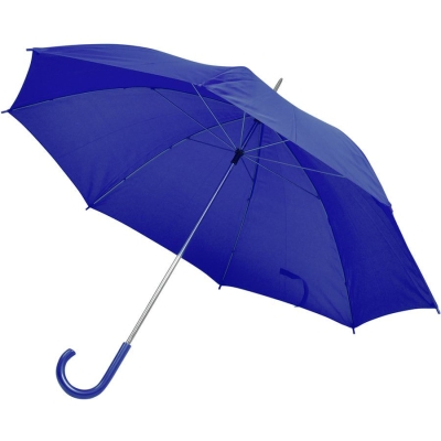 Зонт-трость с пластиковой ручкой, механический; синий; D=103 см; 100% полиэстер 190 T, синий, 100% полиэстер, плотность 190 г/м2