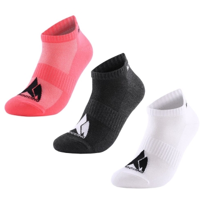 Набор из 3 пар спортивных носков Monterno Sport, розовый, серый и белый, белый, серый, розовый, хлопок
