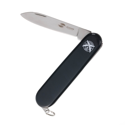 Нож перочинный Stinger, 90 мм, 2 функции, материал рукояти: АБС-пластик (черный), черный, пластик