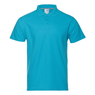 Рубашка поло мужская STAN хлопок/полиэстер 185, 104, Бирюзовый, бирюзовый, 185 гр/м2, хлопок